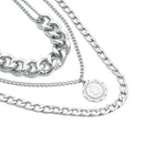 Punk Cuban Choker Necklace Exaggerated Thick Chain Fashion Queen Pendant NecL5P8