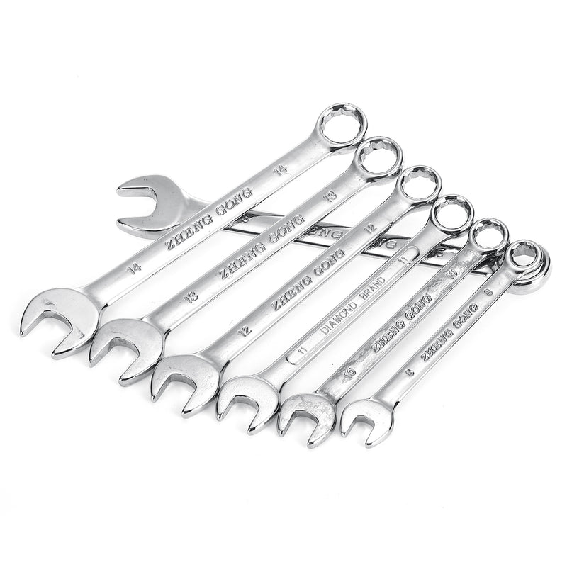 8-15mm Activities Metric Flexible Head Ratcheting Wrench Open End Spanners Tool