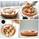 Woven Bread Roll Basket Food Desktop Service Basket Fruit Basket Bread Tray