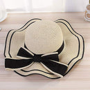 Womens Fashionable Big Bowk Straw Hat Floppy Foldable Roll Up Uv ProtectiM4S8