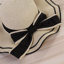 Womens Fashionable Big Bowk Straw Hat Floppy Foldable Roll Up Uv ProtectiM4S8