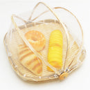 Hand-Knitted Food Tent Basket Dustproof Picnic Basket With Gauze Fruit And