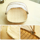 Hand-Knitted Food Tent Basket Dustproof Picnic Basket With Gauze Fruit And