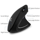 2X(Ergonomic Vertical Mouse Wireless Bluetooth Optical Mouse 800/1200/1600D