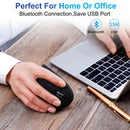 2X(Ergonomic Vertical Mouse Wireless Bluetooth Optical Mouse 800/1200/1600D