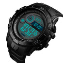 SKMEI 1480 Men Fashion Luminous Display Alarm Clock Compass Calories Distance Modes Smart Digital Watch