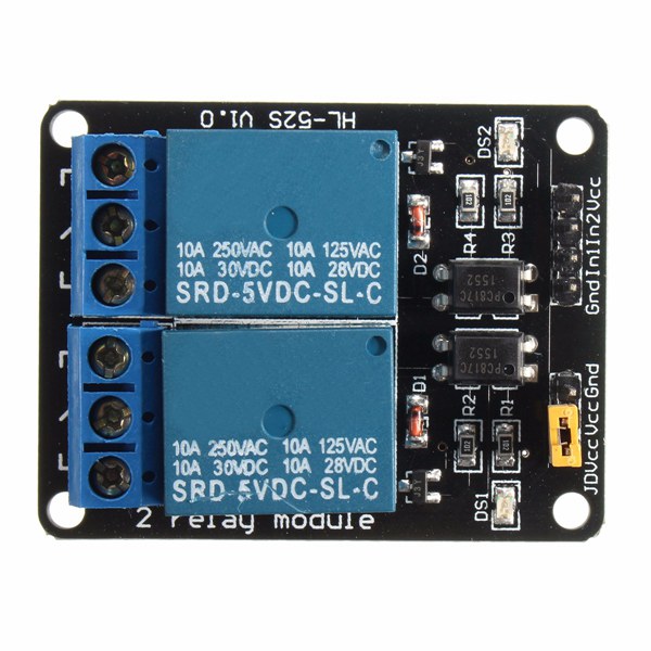 5V 2 Channel Relay Module Control Board With Optocoupler Protection For