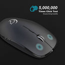 2X(Mini G834 2.4G Wireless Mouse Ergonomic 1600Dpi Optical Mice with Usb Re