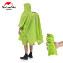 Naturehike NH17D002-M 3 in 1 Portable Hiking Poncho Raincoat Backpack Cover Camping Mat Sunshade
