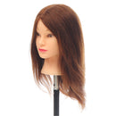 100% Real Human Hair Mannequin Head Salon Hairdressing 18'' Training Head + Clamp