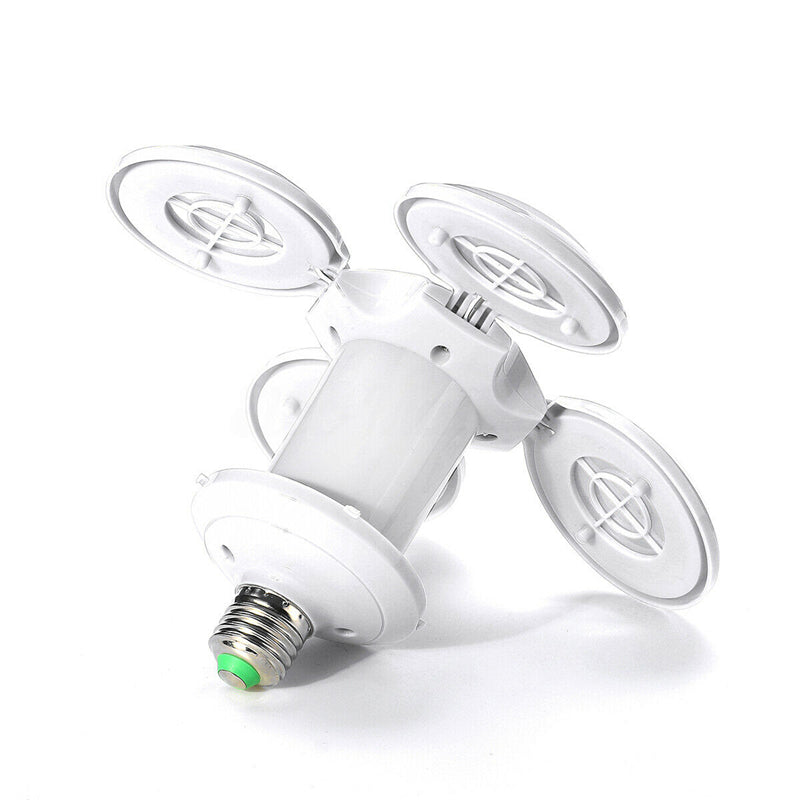 E27 40W 6500K Football Shape UFO LED Garage Light Bulb Deformable Ceiling Fixture Shop Workshop Lamp AC85-265V