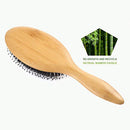 Hair Brush Boar Bristle Hair Brush with Nylon Pins Bamboo Paddle Detangler