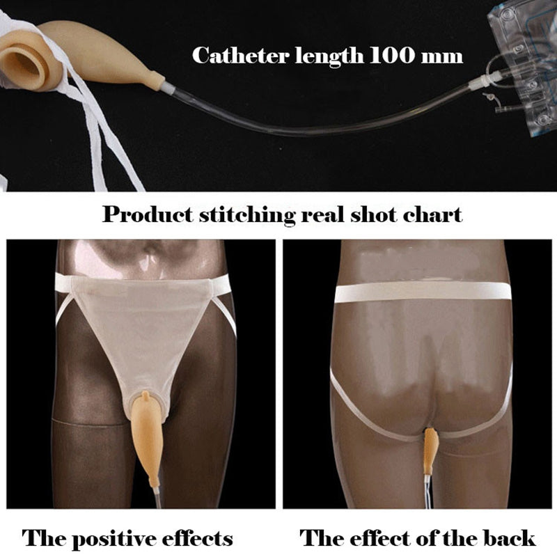 Men Urinals Latex Urine Collector Bedridden Breathable Urine Bag Urinary In U6L6