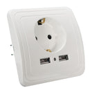 Excellway KI09 5V 2A Dual USB Port Wall Charger Adapter EU Plug Sockets Power Outlet