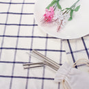 Stainless Steel Metal Drinking Straw Reusable Bar Cocktail Stirrer Eco Friendly Straws Set With Brush
