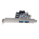 2X(5Gbps Ultra-High Speed 19Pin Pci-E Card 2-Port Pcie To Usb3.0 19Pin + Fr