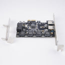 2X(5Gbps Ultra-High Speed 19Pin Pci-E Card 2-Port Pcie To Usb3.0 19Pin + Fr