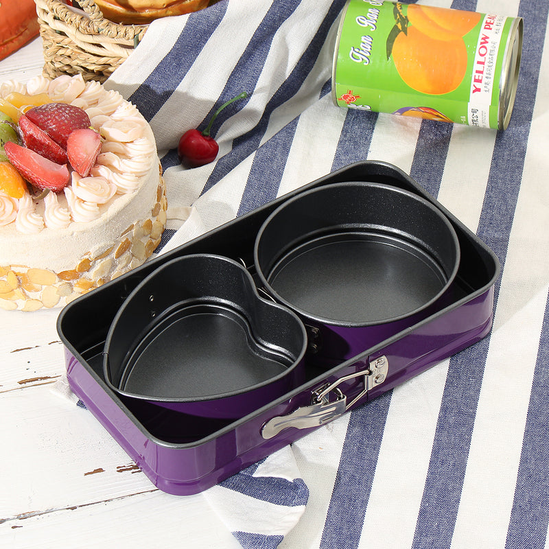 3Pcs Mini Non-stick Cake Bake Mold Pan Kitchen Bakeware Mould Sandwich Tray