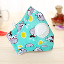PM2.5 Kids Cotton Face Mouth Mask Child Dust-proof Anti-haze Respirator with 2 Filters
