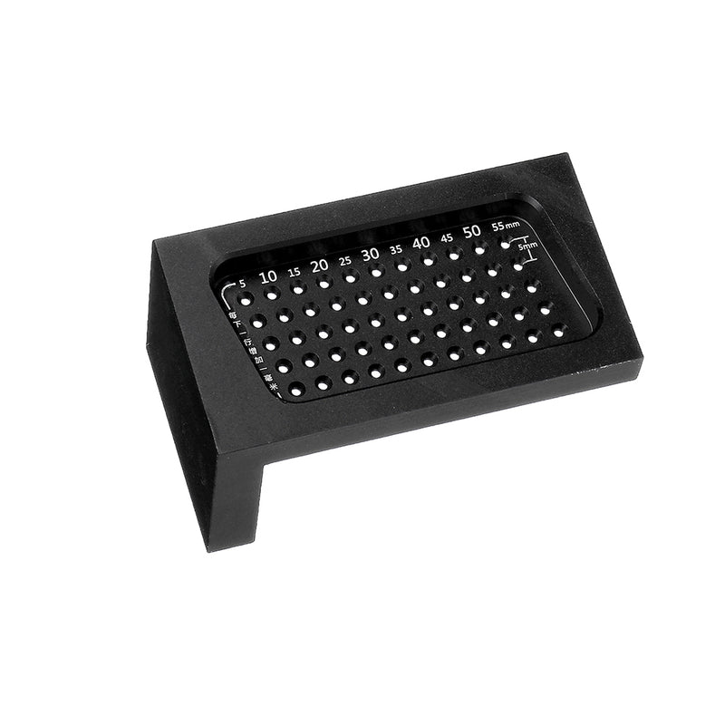 Aluminium Alloy T60 Hole Positioning Metric Measuring Ruler Mini Scriber Marking Ruler Woodworking Tool