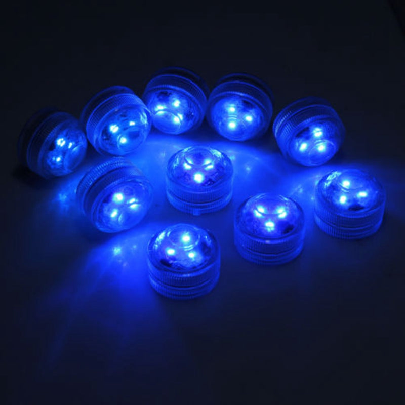 10X Remote Control Waterproof RGB Submersible LED Candle Tea Light Table Lamp Decoration