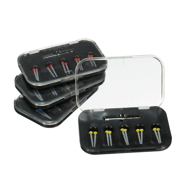 10pcs Dental Fiber Post Resin High-intensity Screw Thread Quartz with Drill