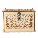 Rustic Wedding Card Box Birthday Party DIY Wooden Gift Case With Lock Weddings Decor
