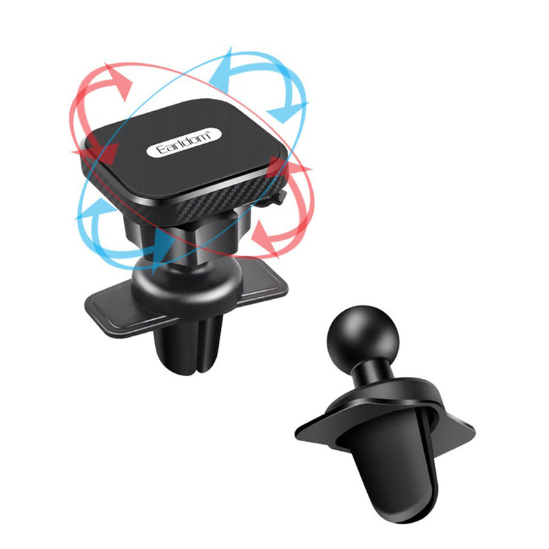 Earldom Universal Magnetic 360 Degree Rotation with Cable Clip Air Vent Car-Mount Phone Holder For 4.0-7.0 Inch Smart Phone