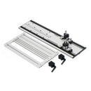 Drillpro Track Stop + Clamp + Slide Block + Rail + Circular Saw Bottom Plate for Woodworking