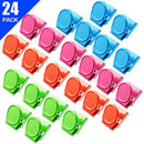 Magnetic Clips, 24 Pieces Magnetic Metal Clips, Refrigerator Whiteboard Wal