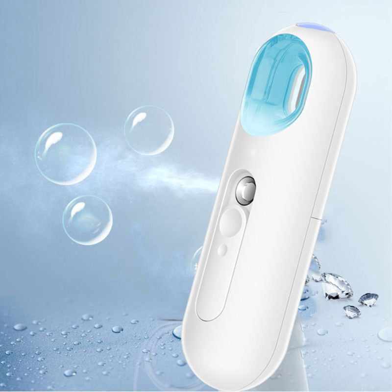 White 22 Ml Mini Nano Mister Spray Bottle Battery Operated Facial Steamer M D1O7
