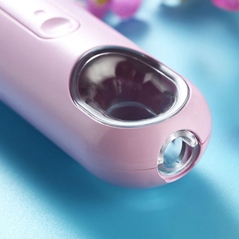 White 22 Ml Mini Nano Mister Spray Bottle Battery Operated Facial Steamer M D1O7