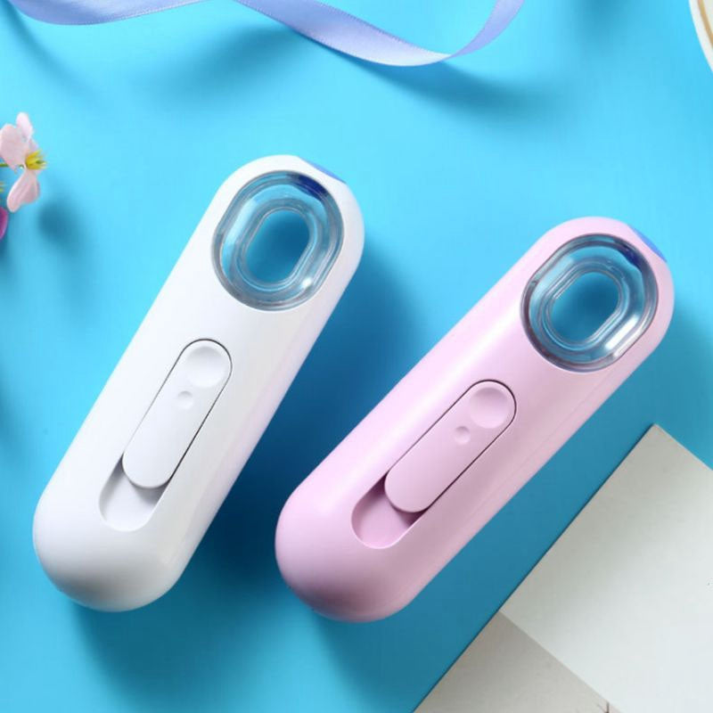 White 22 Ml Mini Nano Mister Spray Bottle Battery Operated Facial Steamer M D1O7