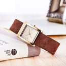 SK K0080 Rectangle Women Wrist Watch Casual Style Leather Strap Quartz Watches