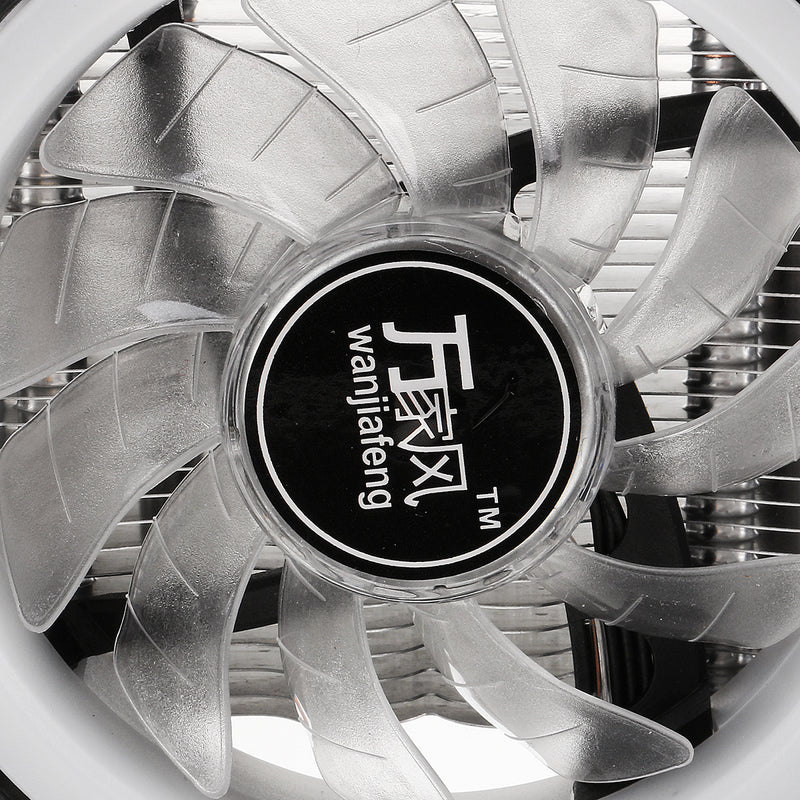 9CM Double Copper Tube Aurora DIY Game Cooling Fan CPU Radiator For 775/115x/1366/AMD Series