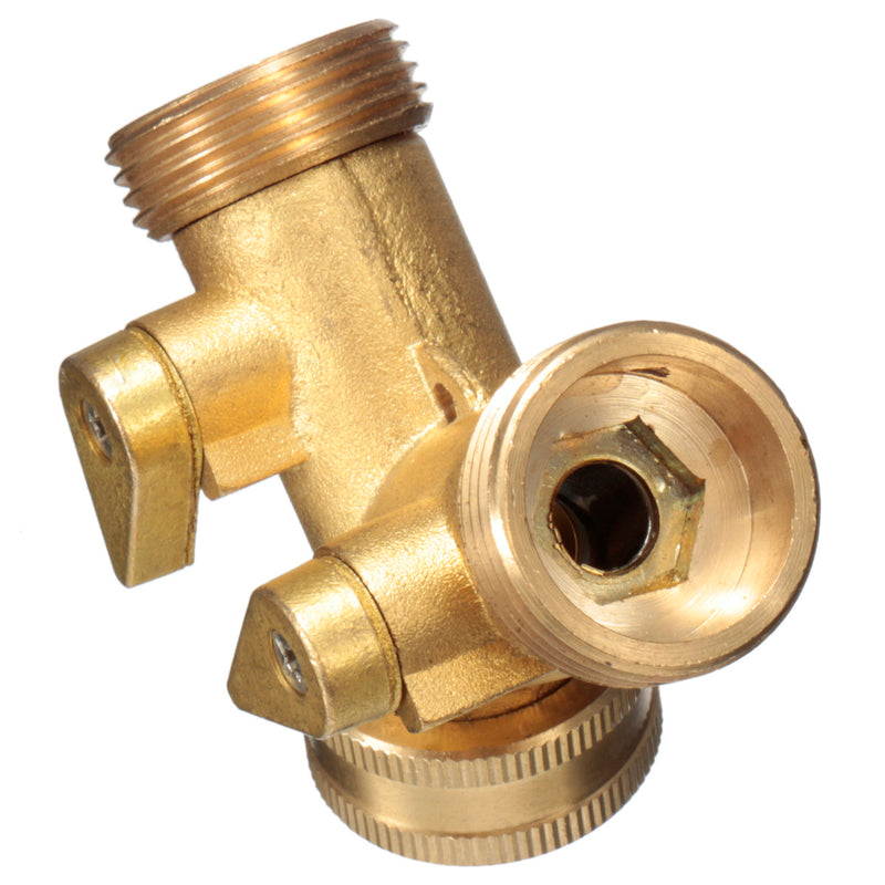 3/4 " Brass Garden Irrigation 2 Way Y Shape Adapter Splitter Hose Pipe Tap Connector