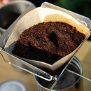 2Pcs Coffee Filter Holder Stainless Steel Compact Folding Portable Coffee F