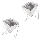 2Pcs Coffee Filter Holder Stainless Steel Compact Folding Portable Coffee F