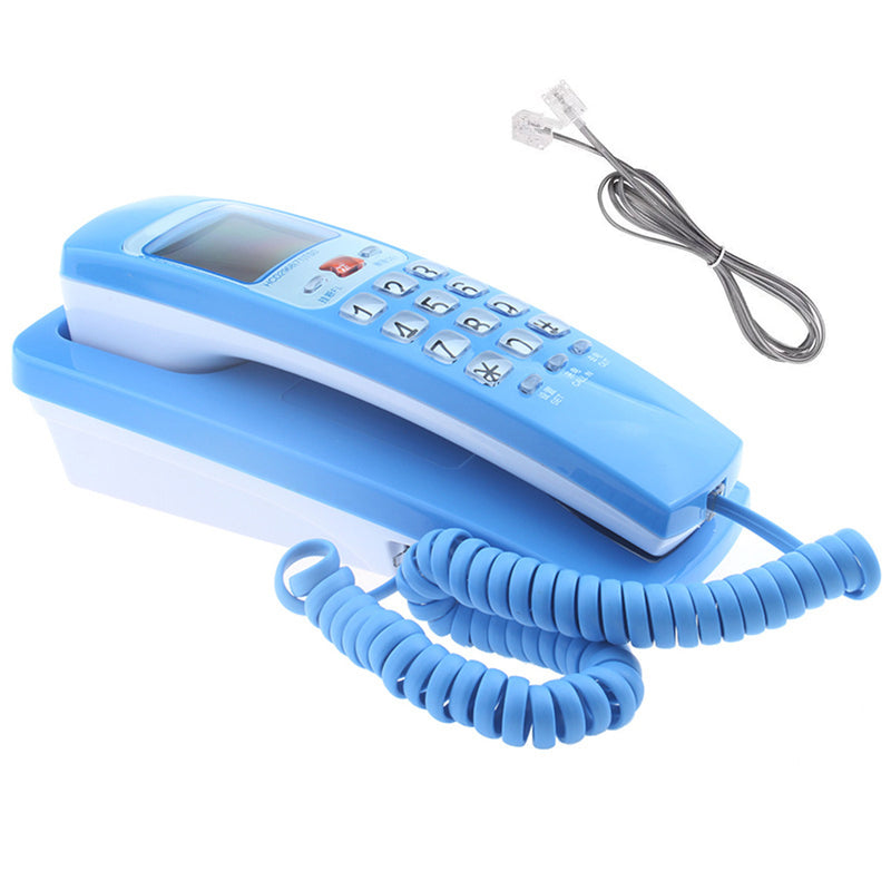 Mini Wall Telephone Dual Caller ID DTMF/FSK Home Office Hotel Incoming Memories Caller ID Call Back LCD Display Landline Phone