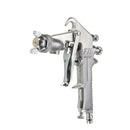 400ML Suction Feed Paint Gravity Spray Sprayer 1/4" Air Hose Fitting Heavy Duty Gravity Feed Dual Action Spray G un Kit Nail Tool (Color: Silver)