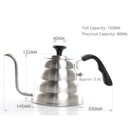 1200Ml 304 Stainless Steel V60 Drip Kettle with Thermometer Home Use Tea Po