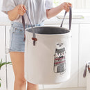 Pattern Laundry Hamper Cotton Rope Woven Handbag Canvas Laundry Basket Storage Bag Baby Toys Bin