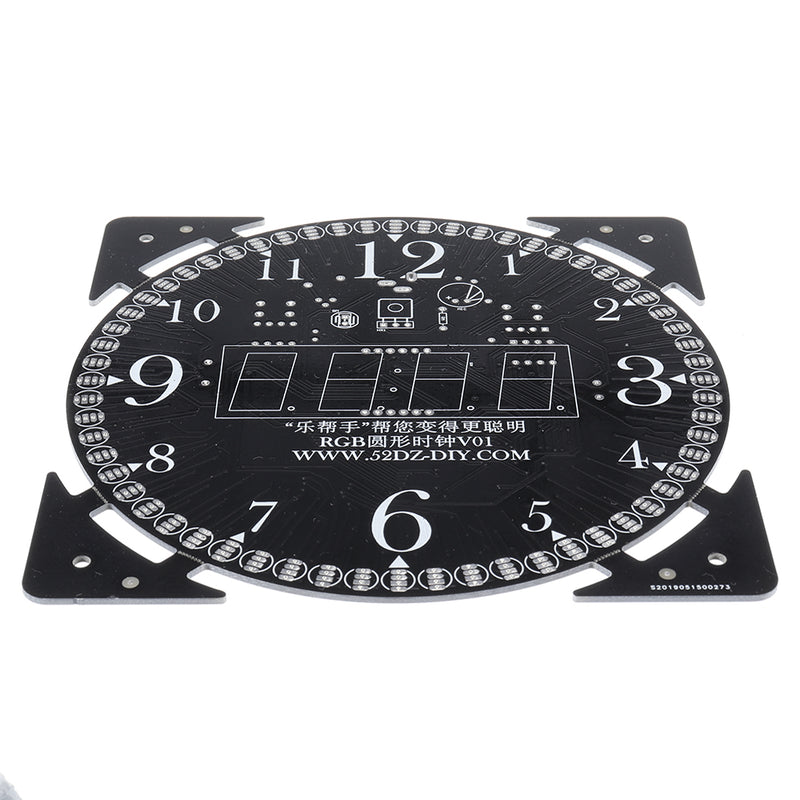 Geekcreit Full Color RGB Large Screen Multifunctional Electronic Clock DIY Kit Light Control Digital Tube Display Module MCU LED Clock