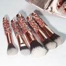 10Pcs/Set Diamond Makeup Brushes Kit Women Make Up Tool Blending Contour Fo