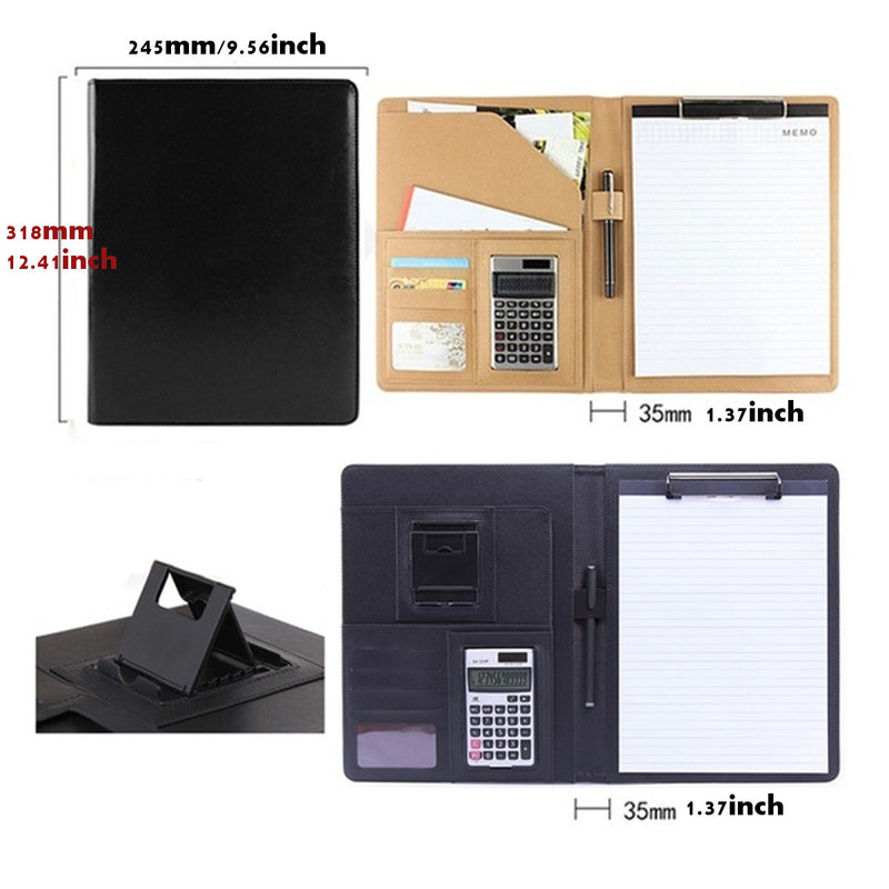 Fixed board + computer + mobile phone Holder bracket folder Multi-function a4 custom paper clip board stationery leather sales manager folder talk single business folder board