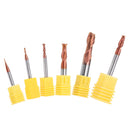 Drillpro 1-8mm 2 Flutes Tungsten Carbide End Mill Cutter HRC55 AlTiN Coating CNC End Mill Tool