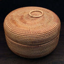 Autumn Rattan Weave Fruit Basket Round Organizers Box Dried Fruit Candy Sna
