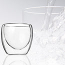 6Pcs/Set Double Wall Heat Resistant Cup Clear Handmade Tea Drink Healthy Dr Y5V8