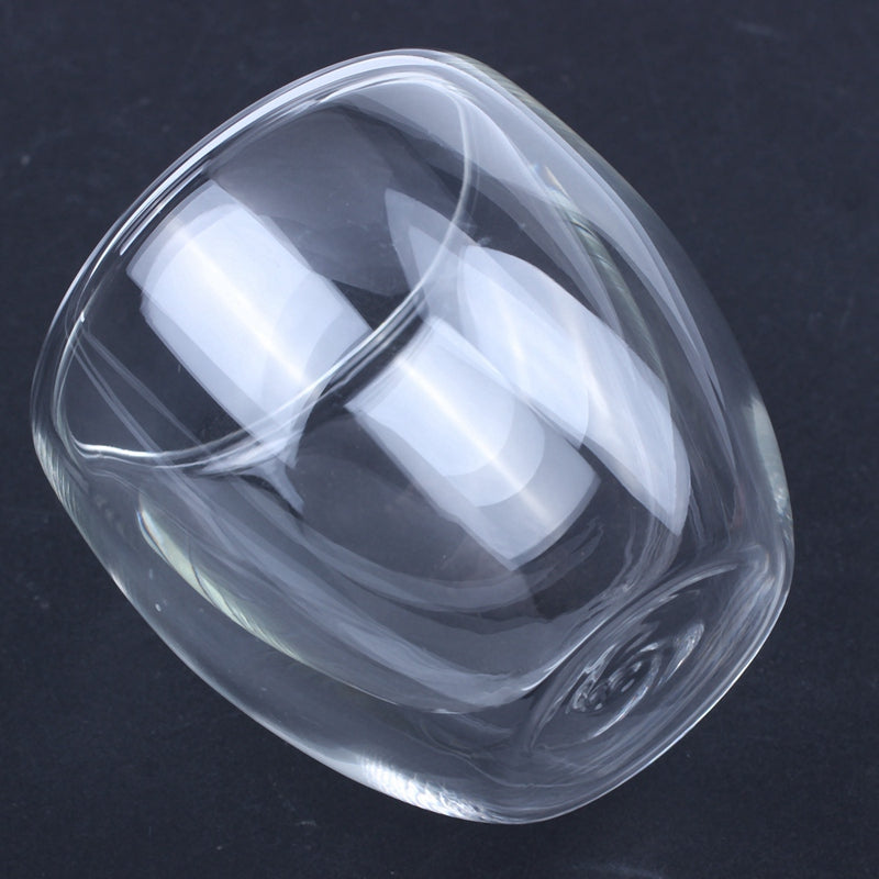 6Pcs/Set Double Wall Heat Resistant Cup Clear Handmade Tea Drink Healthy Dr Y5V8