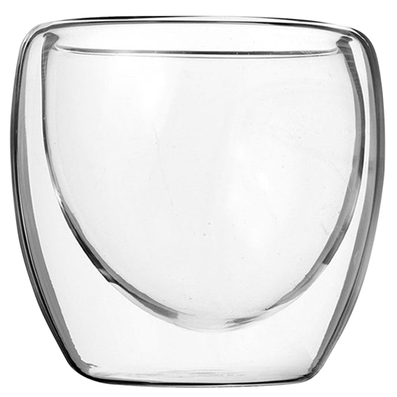 6Pcs/Set Double Wall Heat Resistant Cup Clear Handmade Tea Drink Healthy Dr Y5V8
